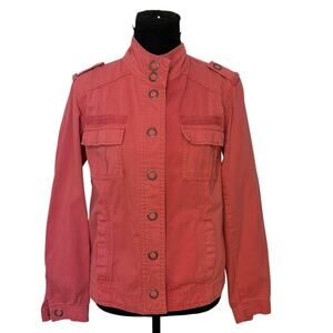 Maurices Coral Utility Jacket Women’s Medium Cotton Military Safari Style